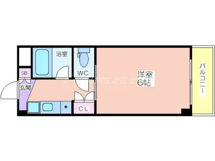 アソシアI(1K/4階)の間取り写真