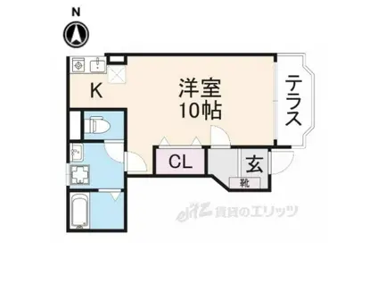 プリムローズ(ワンルーム/1階)の間取り写真