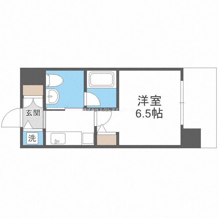 エスライズ堂島川(1K/6階)の間取り写真