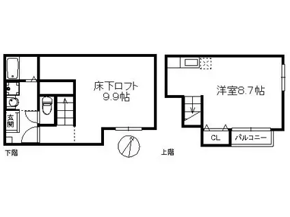 ティエラ大橋 240(ワンルーム/1階)の間取り写真