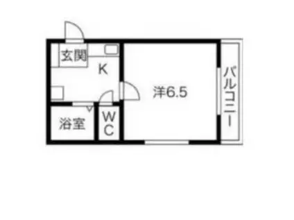 ロンド小松川(1K/1階)の間取り写真