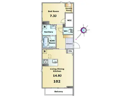 トルチェ(1SLDK/1階)の間取り写真