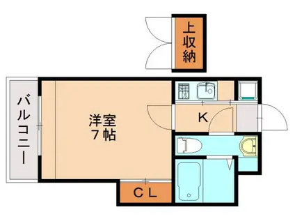 エステートモア高宮通(1K/9階)の間取り写真