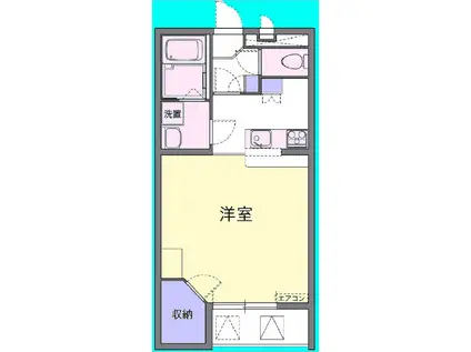 エスポワールHIRO(ワンルーム/2階)の間取り写真