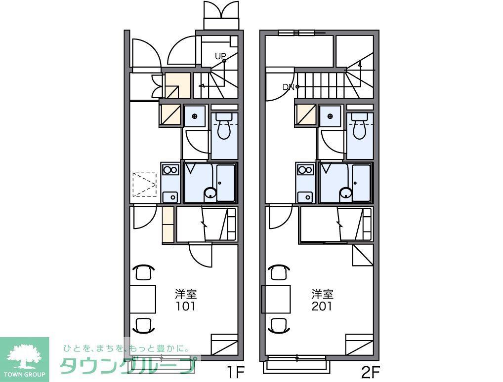 レオネクスト清華(1K/2階)の間取り写真