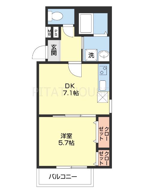 フジパレス和歌山太田III番館(1DK/2階)の間取り写真