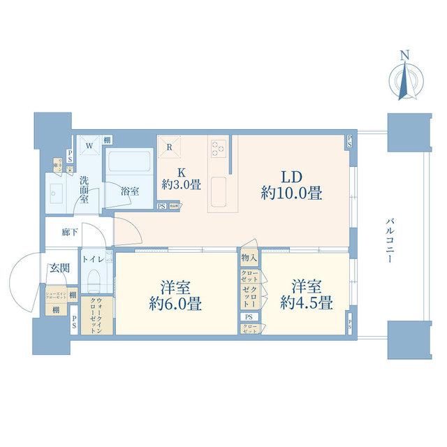 シティタワー銀座東(2LDK/11階)の間取り写真