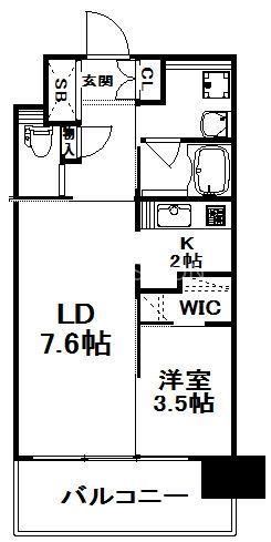 ALFACIO DE CLAVE(1LDK/11階)の間取り写真
