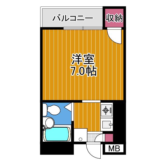 ピソ・デ・ホベン(1K/4階)の間取り写真