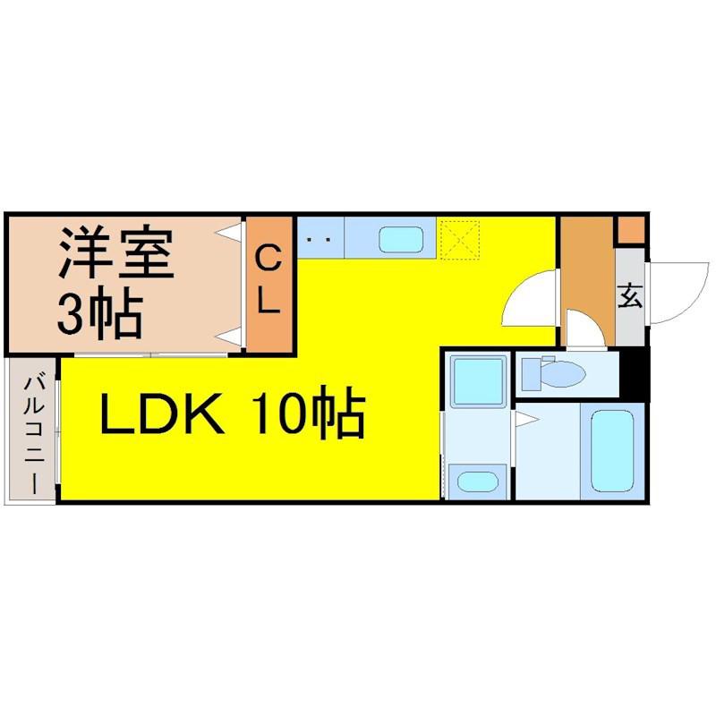 WARREN SHIBATAI(1LDK/1階)の間取り写真