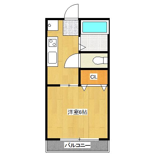 コンフォール瀬戸(1K/1階)の間取り写真