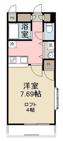 クレステージI(1K/3階)の間取り写真
