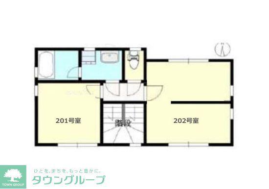 ぬこハウス堀切(ワンルーム/2階)の間取り写真