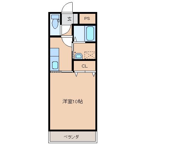 エグゼス(ワンルーム/4階)の間取り写真