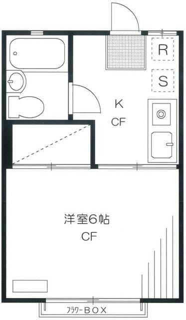 サンライズ西池袋(1K/2階)の間取り写真