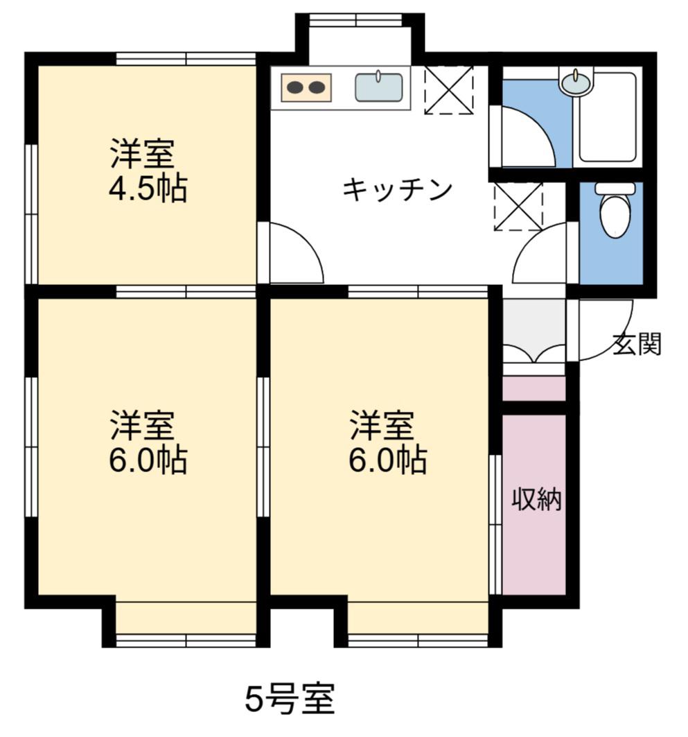 メゾントキワ(3DK/1階)の間取り写真