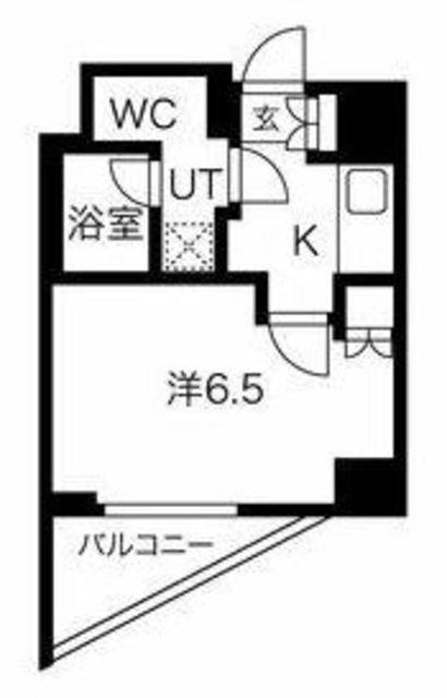 スパシエ川崎ウエスト(1K/12階)の間取り写真