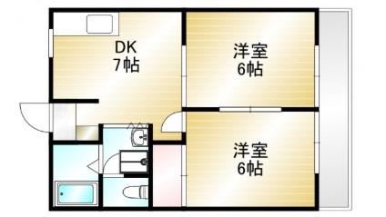 アークハイツ(2DK/2階)の間取り写真