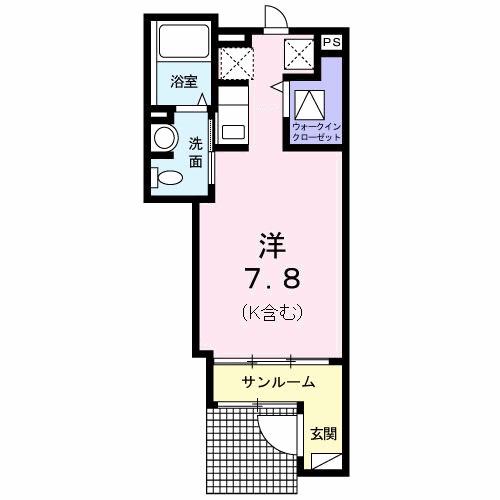 ブリーズ(ワンルーム/1階)の間取り写真