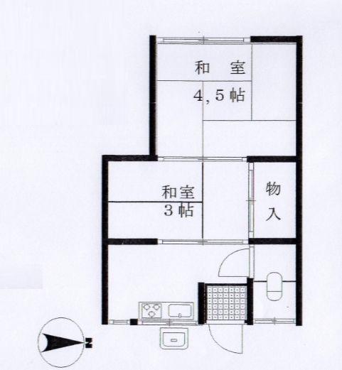 前山荘(1K/1階)の間取り写真