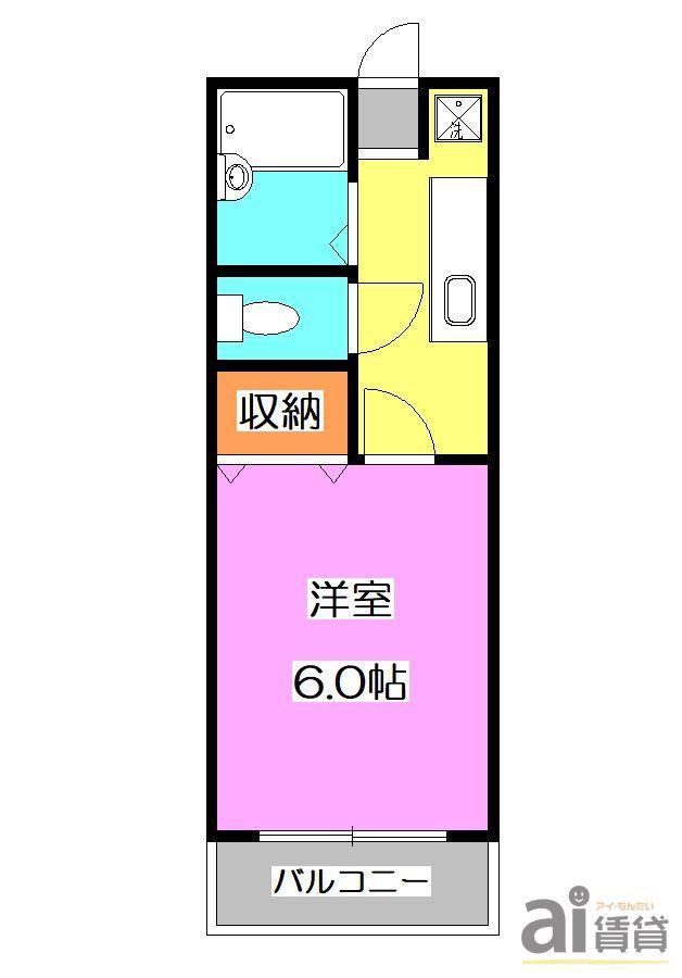 トキワハイツ(1K/2階)の間取り写真