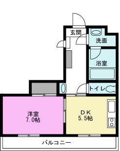 AOYAGI(1DK/4階)の間取り写真
