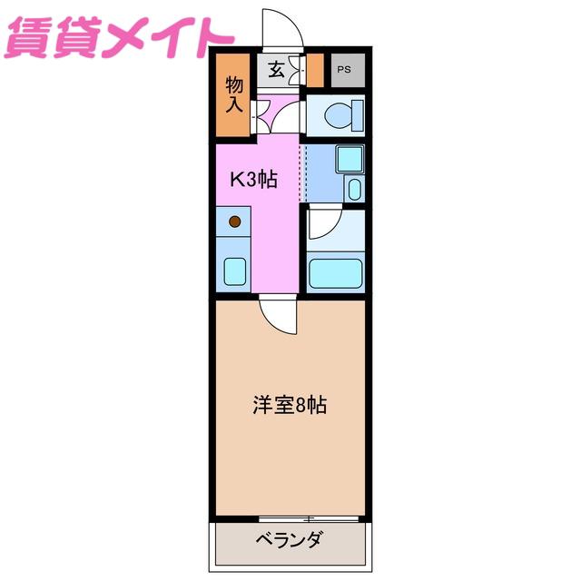 TS SQUARE(1K/3階)の間取り写真