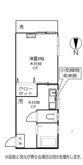 ニュー小林セブンハイツ(1K/2階)の間取り写真