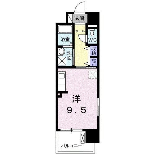 グランドール到津フォレスト(ワンルーム/5階)の間取り写真