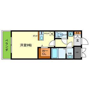 ONLYONE川西小花苑(ワンルーム/5階)の間取り写真