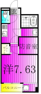 SKリデンテ白井笹塚I(1K/1階)の間取り写真