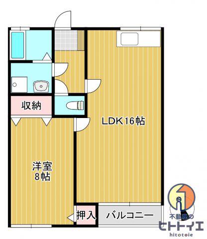 ファミール希 (1LDK/2階)の間取り写真