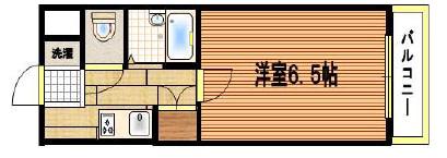 パトラK(1K/8階)の間取り写真