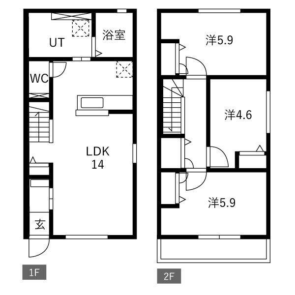 茉莉花I(3LDK/1階)の間取り写真
