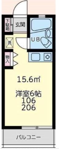 グランジャ横浜(ワンルーム/1階)の間取り写真