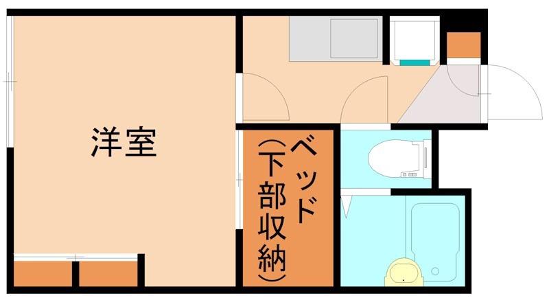 レオパレス裕也(1K/1階)の間取り写真