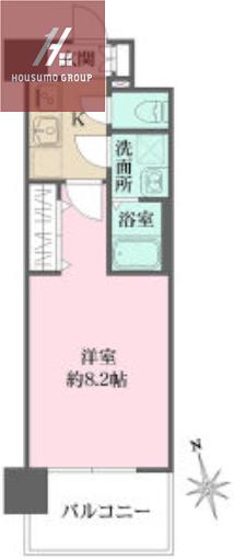 リヴェント玉造(1K/4階)の間取り写真