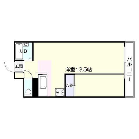 オークビラ上之園(ワンルーム/5階)の間取り写真