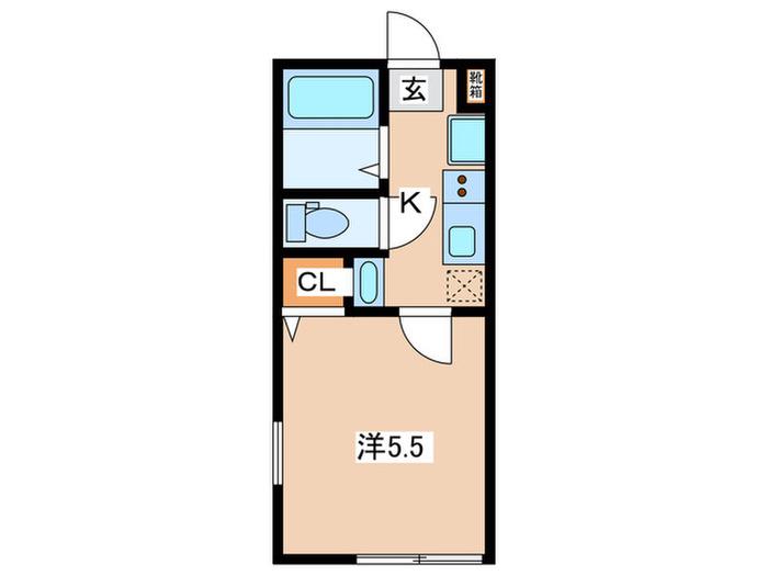 長尾台アパート(1K/1階)の間取り写真