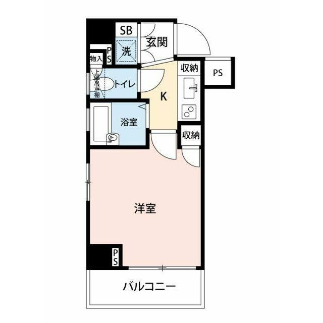 パレホームズ目黒本町(1K/2階)の間取り写真