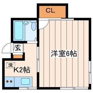 CORPO TOKI(1K/1階)の間取り写真