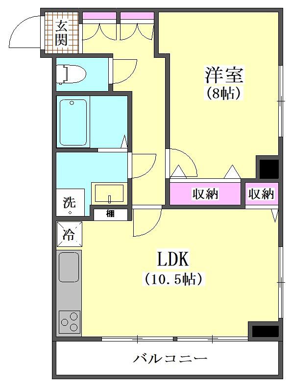 タピオラワダ(1LDK/3階)の間取り写真