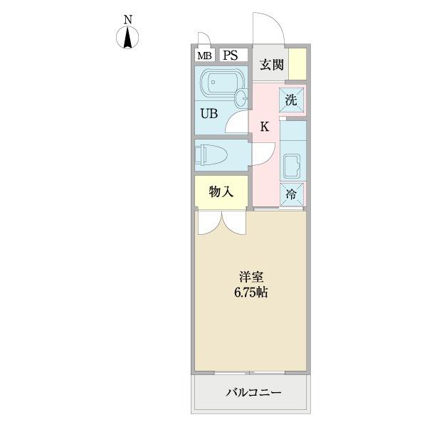 リバービレッジ大今里(1K/1階)の間取り写真