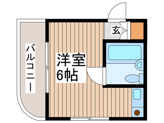 カワベ274富浜(ワンルーム/4階)の間取り写真