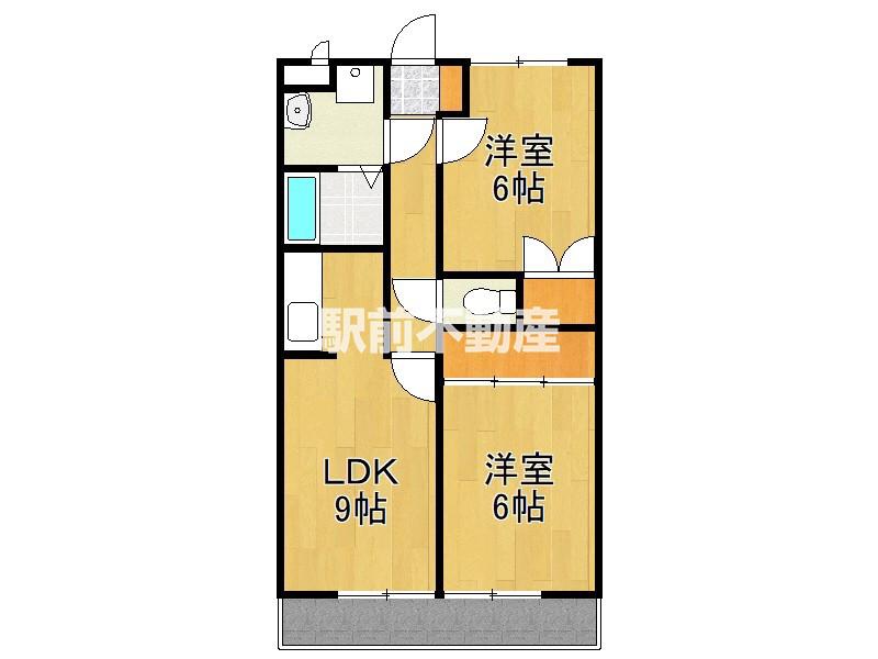 ニューライフビナイン(2LDK/2階)の間取り写真