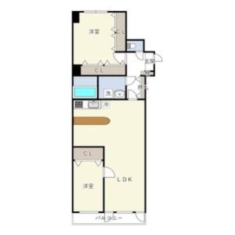 INOVE札幌南7条(2LDK/3階)の間取り写真