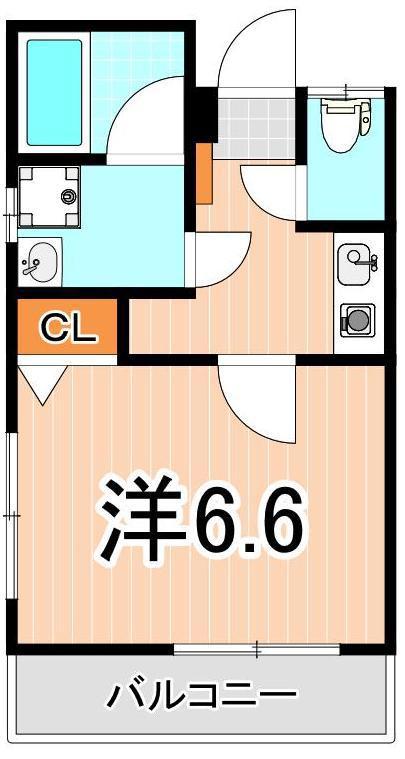 木佐ビル(1K/3階)の間取り写真