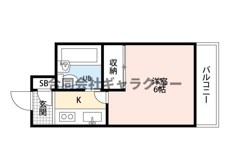 吹田メゾン・ド土井(1K/1階)の間取り写真