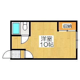 ハイツグリーン(ワンルーム/2階)の間取り写真