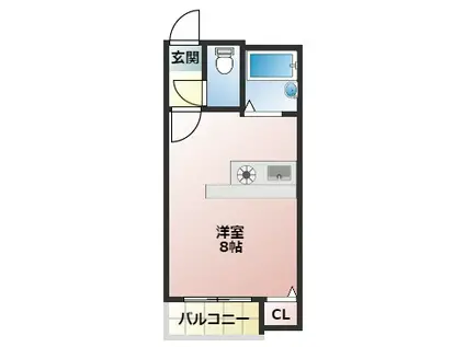 CTビュー永和(ワンルーム/4階)の間取り写真